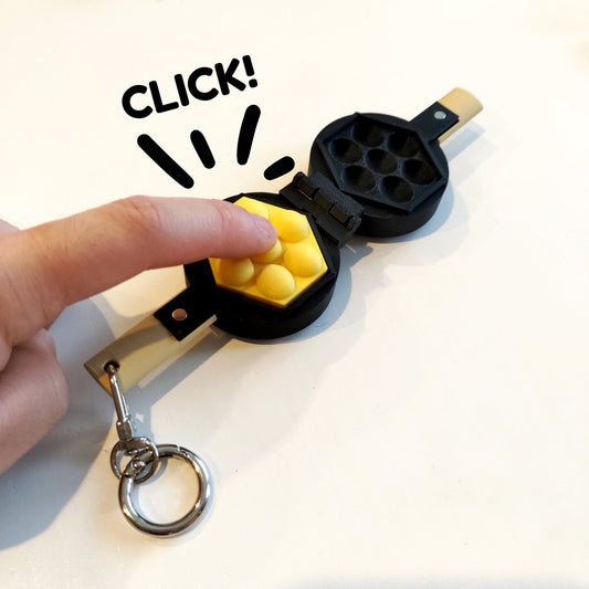 Egg Waffle Iron Clicker w/ Magnetic Clasp